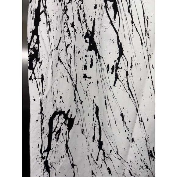 Ozai N Ku dress 82-8056 Viscose Linen One Size Pullover Ivory Paint Splatter - Picture 8 of 11